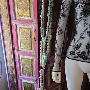 Tahari Black Beaded Top